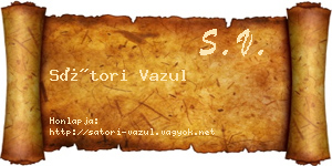 Sátori Vazul névjegykártya